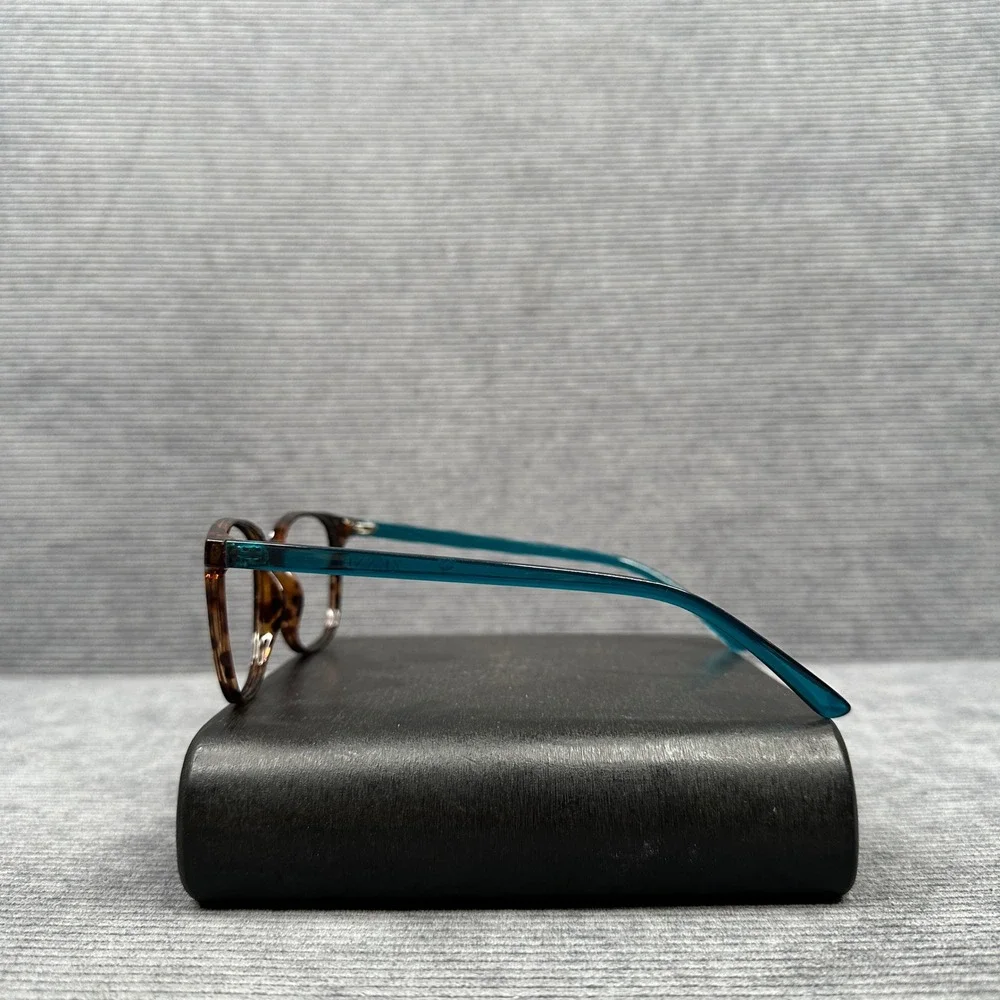 Zenni Optical Tortoiseshell Teal Square Y2K Eyeglasses Frames 4443425 Vtg